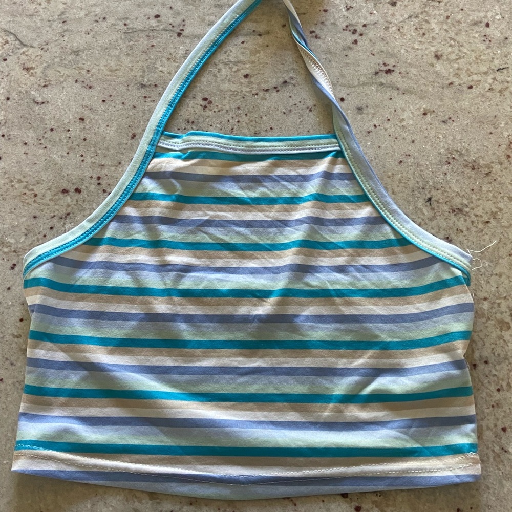 Striped halter top